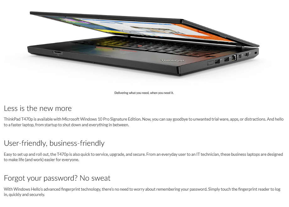 LENOVO THINKPAD T470p Laptop | CORE i7 7820HQ 7th Gen 2.90GHz | 16GB RAM | 512GB SSD | LAPTOP