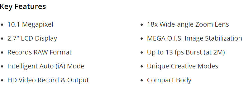 Panasonic Lumix DMC-FZ28 Digital Camera - LEICA Lens