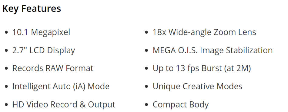 Panasonic Lumix DMC-FZ28 Digital Camera - Leica Lens