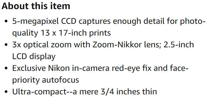 Nikon Coolpix S1 Slim-Design Digital Camera with 3x Optical Zoom