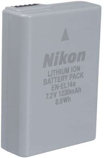 EN-EL14a Li-ion Battery for Nikon Df, D3100, D3200, D3300, D3400 D5100, D5200, D5300, D5500, D5600