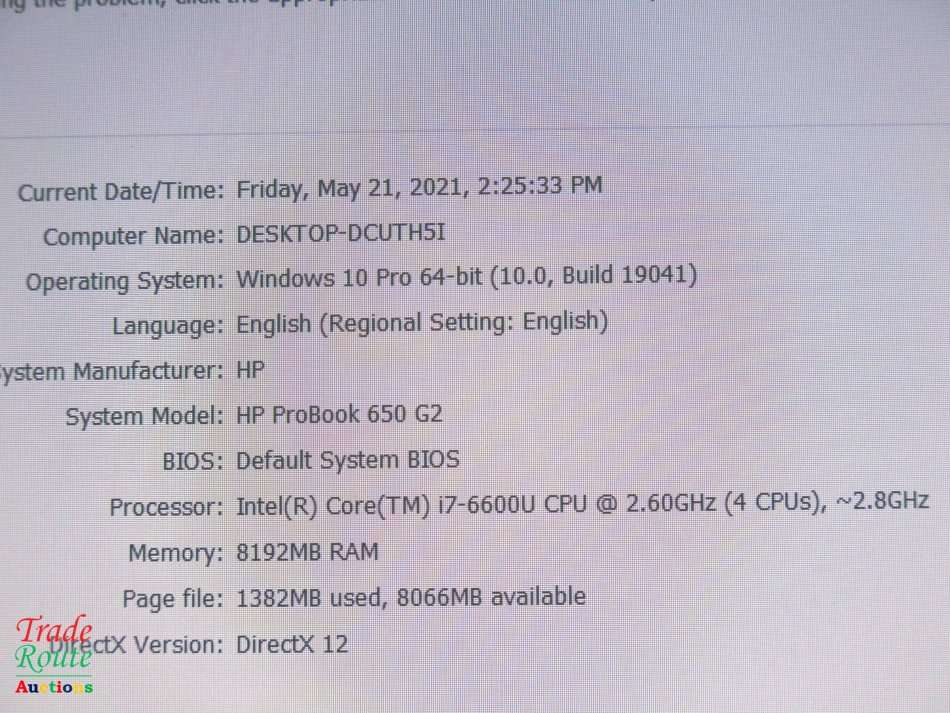 HP PROBOOK 650 G2 LAPTOP | CORE i7 6600U 6th Gen 2.60GHZ | 8GB RAM | 500GB HDD | NOTEBOOK