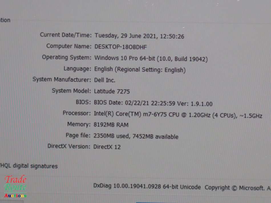 Dell Latitude 7275 FHD Tablet 2 in 1 - Intel Core M7-6Y75 [ SLIM and SLEEK ] TouchScreen