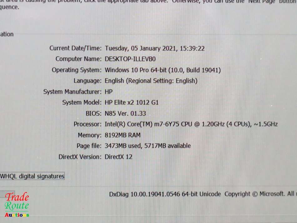 HP Elite x2 1012 G1 Tablet 2 in 1 - Intel Core M7-6Y75 [ SLIM & SLEEK ] TouchScreen