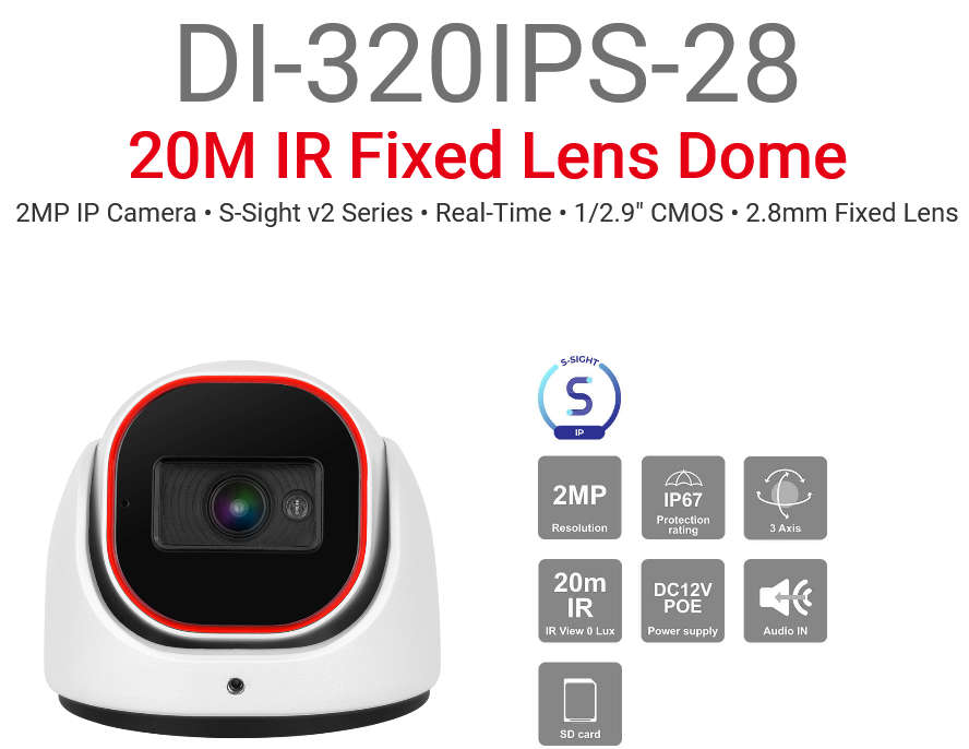 PROVISION 2MP IR FIXED LENS DOME IP CAMERA [BRAND NEW]