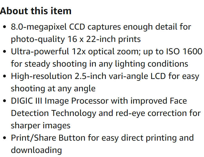 Canon PowerShot Pro Series S5 IS 8.0MP Digital Camera with 12x OIS Zoom