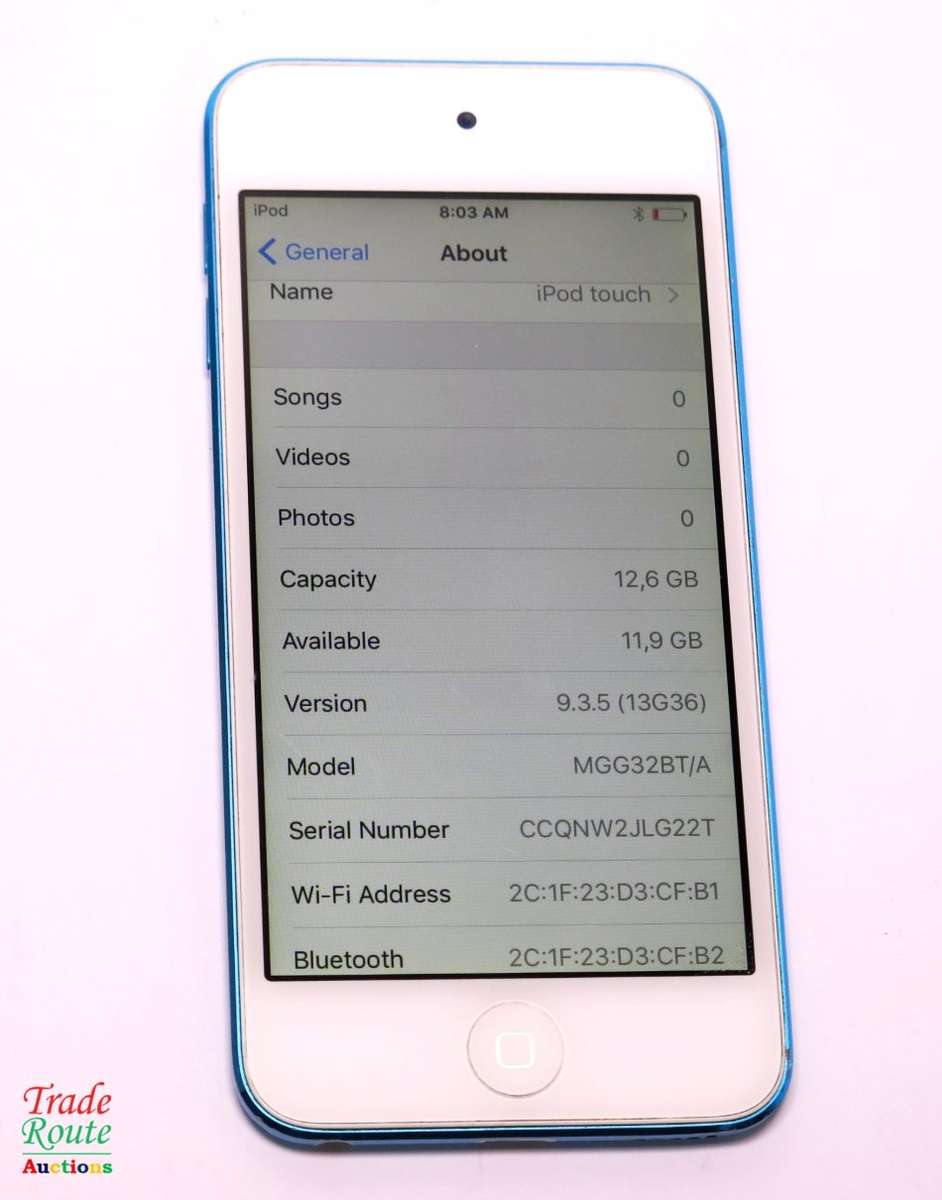 Apple iPod Touch | WHITE/BLUE | 16GB | 5th Generation | A1421 | RETINA DISPLAY