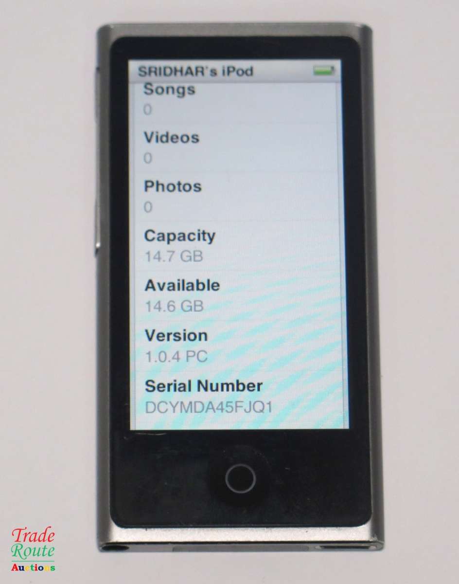 APPLE 16GB IPOD NANO - SPACE GREY (7TH GENERATION) | ME971QB | A1446