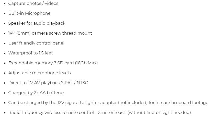 Drift X170 Action Camera - Orange