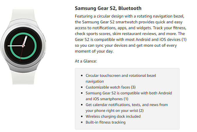 Samsung Gear S2 SMARTWATCH - SM-R720 Watch