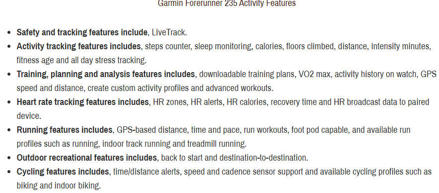 Garmin Forerunner 235 GPS Running Watch with Wrist Heart Rate Monitor