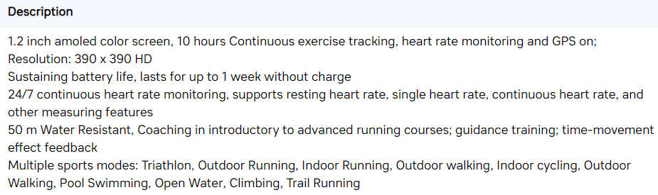 Huawei Watch GT (ELA-B19) Smart Watch 42mm BT Version, Water Proof, White Band Elegant Edition