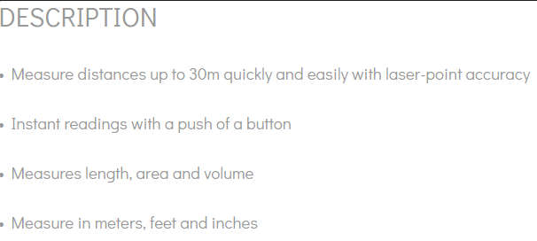 Ryobi Laser Distance Meter (LDM-32)