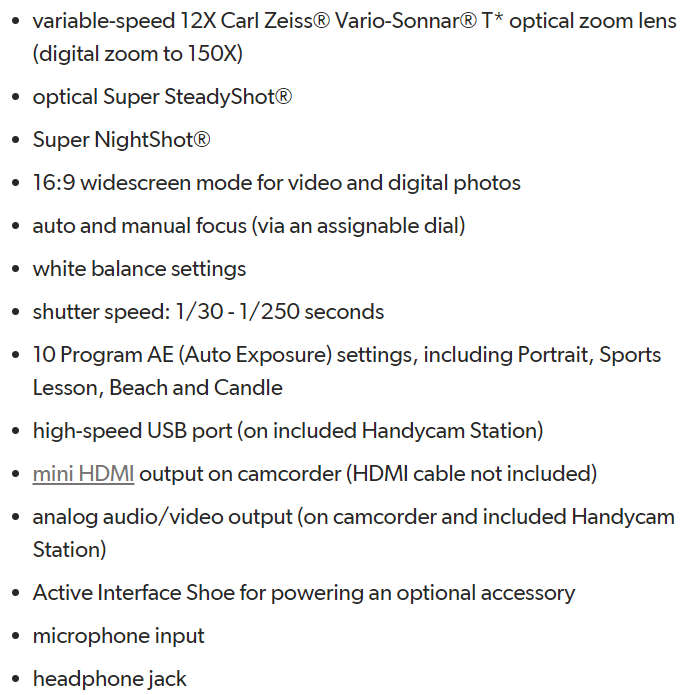 Sony HDR-SR12 120GB Hybrid HDD/Memory Stick FULL HD Camcorder Sony HDR-SR12 120GB Hybrid HDD/Memory