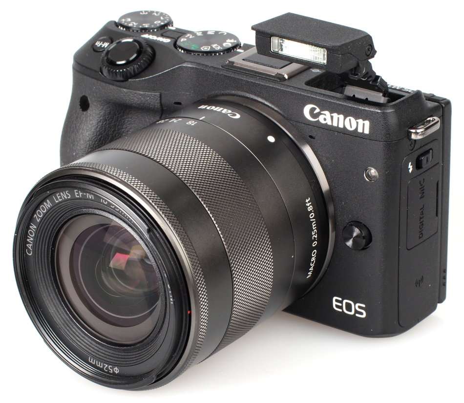 Canon EOS M3 Mirrorless Digital Camera with EF-M 18-55mm Lens - 24.2 megapixels