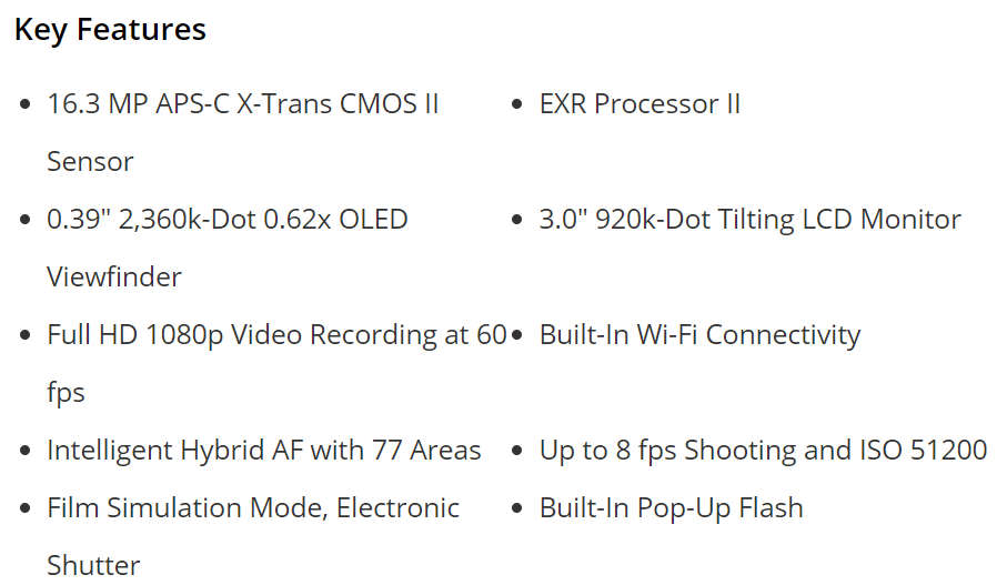 FUJIFILM X-T10 Mirrorless Digital Camera - BODY ONLY