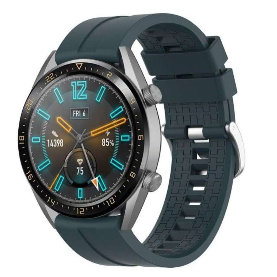 HUAWEI WATCH FTN-B19 GT Smart Watch - Titanium Grey SS Dark Green Strap