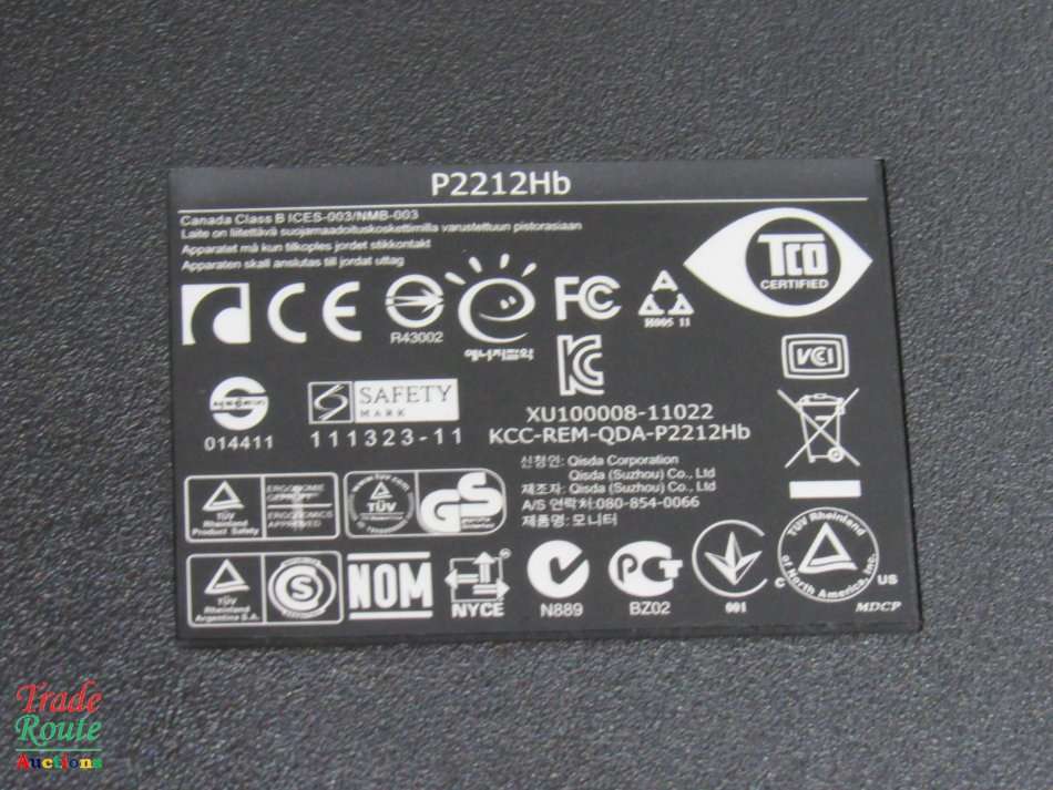 Dell P2212HB Black 22" WideScreen 1920 x 1080 Resolution DVI, VGA LCD Flat Panel Monitor