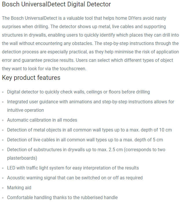 Bosch Universal Detect Digital Detector