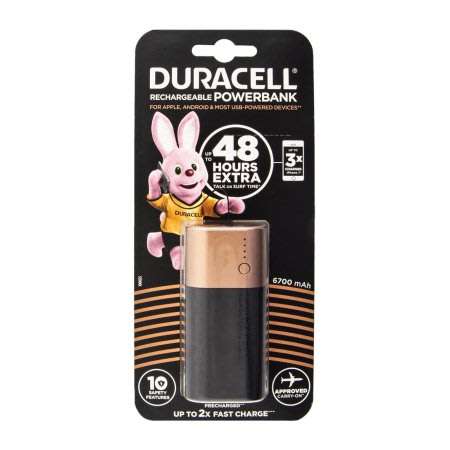 Duracell Rechargeable Powerbank 6700 mAh - SEALED Power Bank - 2X Faster Charging