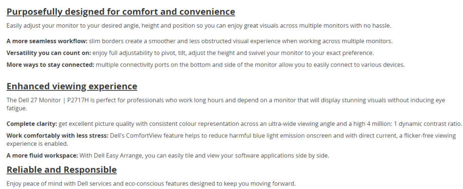 Dell P2717H 27-inch Full HD LED Monitor