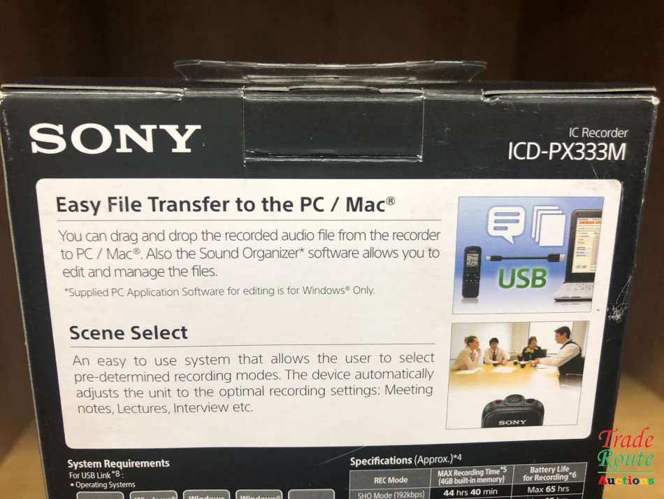 SONY Digital Voice Recorder - MODEL : SONY ICD PX333 - Brand New Sealed