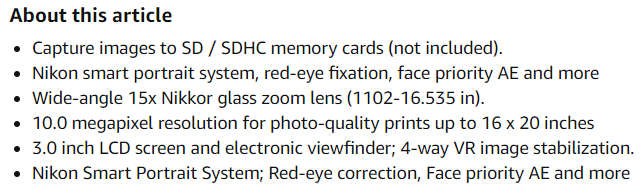 Nikon Coolpix L100 10 MP Digital Camera with 15 x Zoom (VR) Optical Vibration Reduction