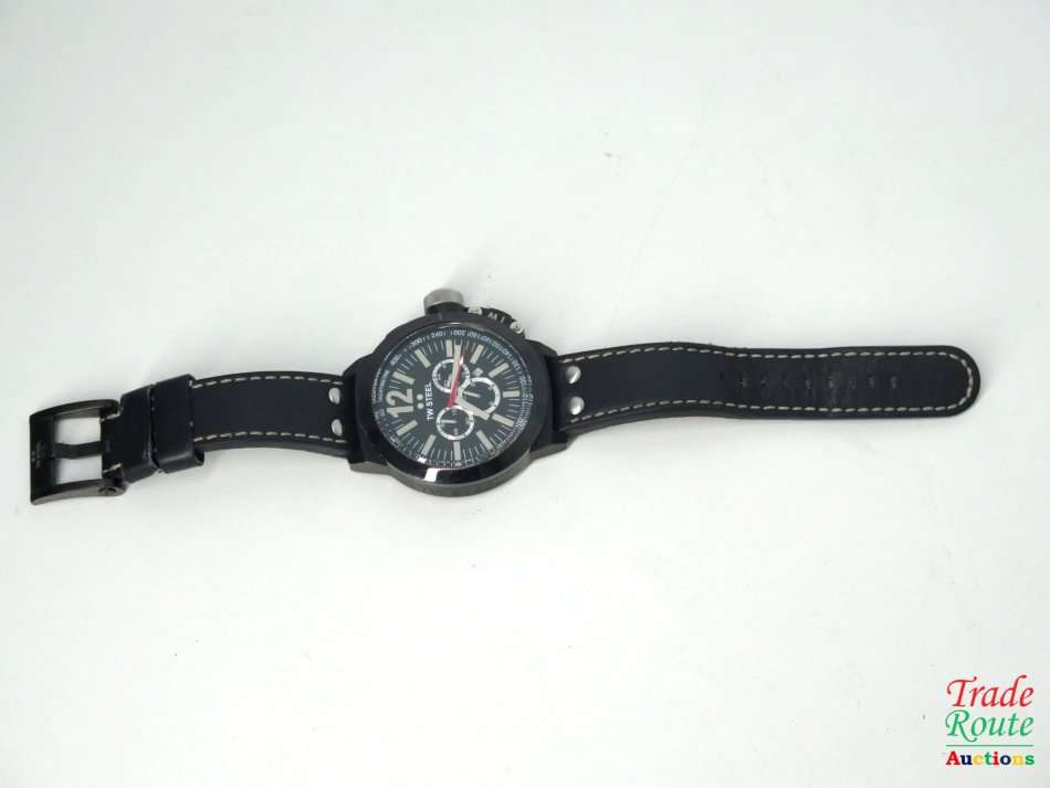 TW Steel Men`s CE1034 CEO Canteen Black Leather Chronograph Dial Watch