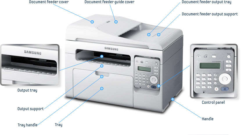 Samsung SCX-3405F Mono laser multifunction printer A4 Printer, scanner, copier, fax ADF