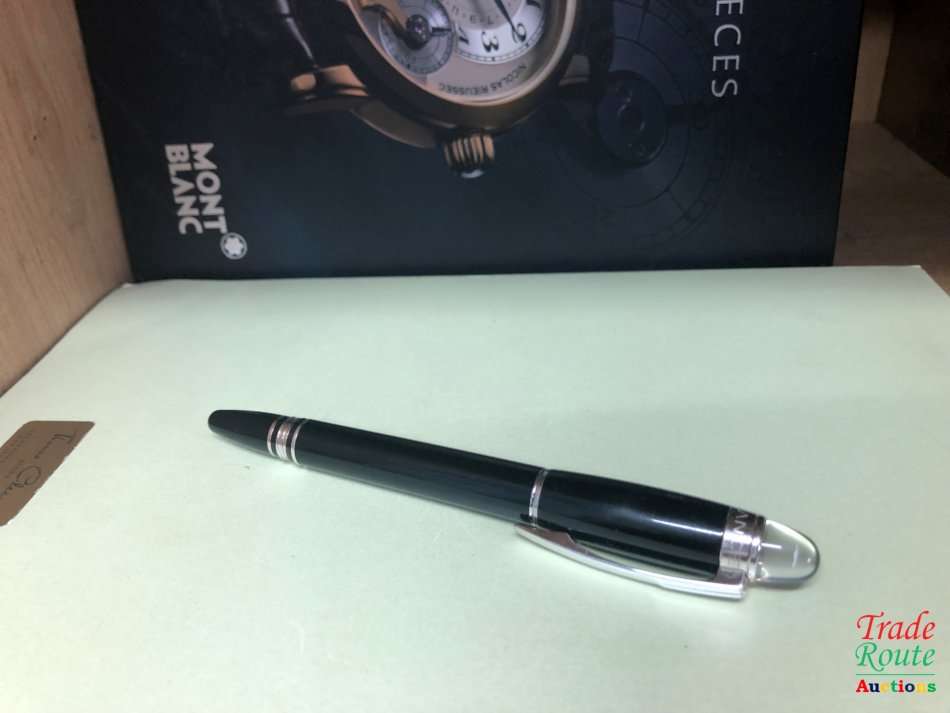 Montblanc Boheme Black with blue stone ballpoint pen and Roller Ball Pen Twin Set