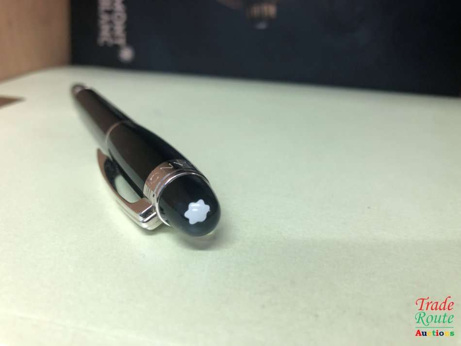 Montblanc Boheme Black with blue stone ballpoint pen and Roller Ball Pen Twin Set