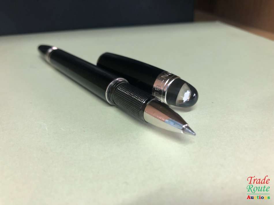 Montblanc Boheme Black with blue stone ballpoint pen and Roller Ball Pen Twin Set