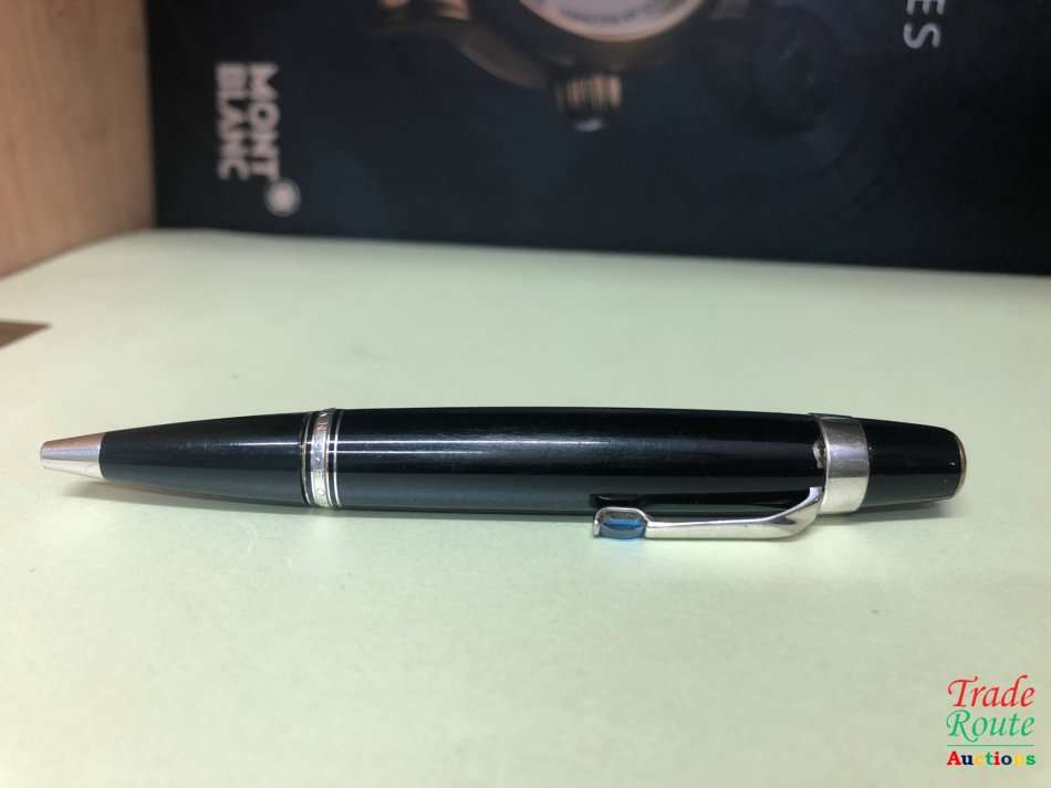 Montblanc Boheme Black with blue stone ballpoint pen and Roller Ball Pen Twin Set