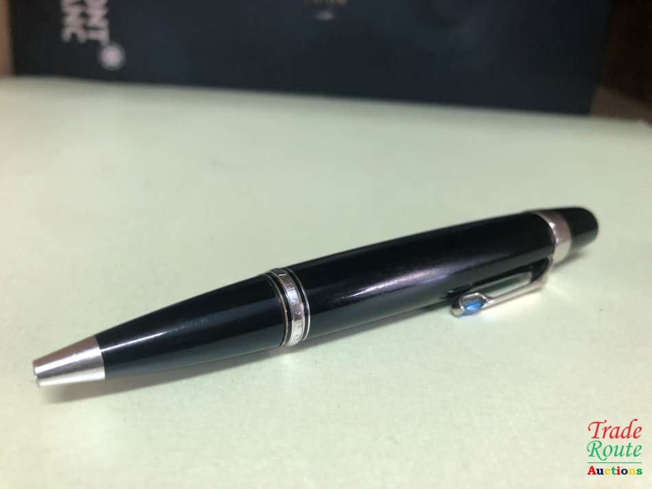 Montblanc Boheme Black with blue stone ballpoint pen and Roller Ball Pen Twin Set