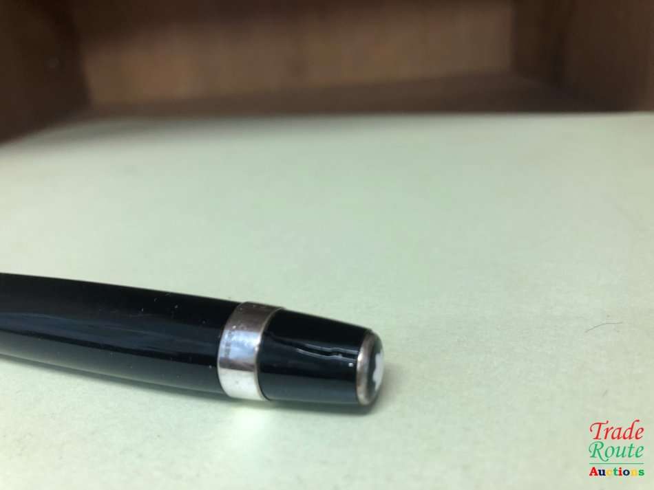 Montblanc Boheme Black with blue stone ballpoint pen and Roller Ball Pen Twin Set