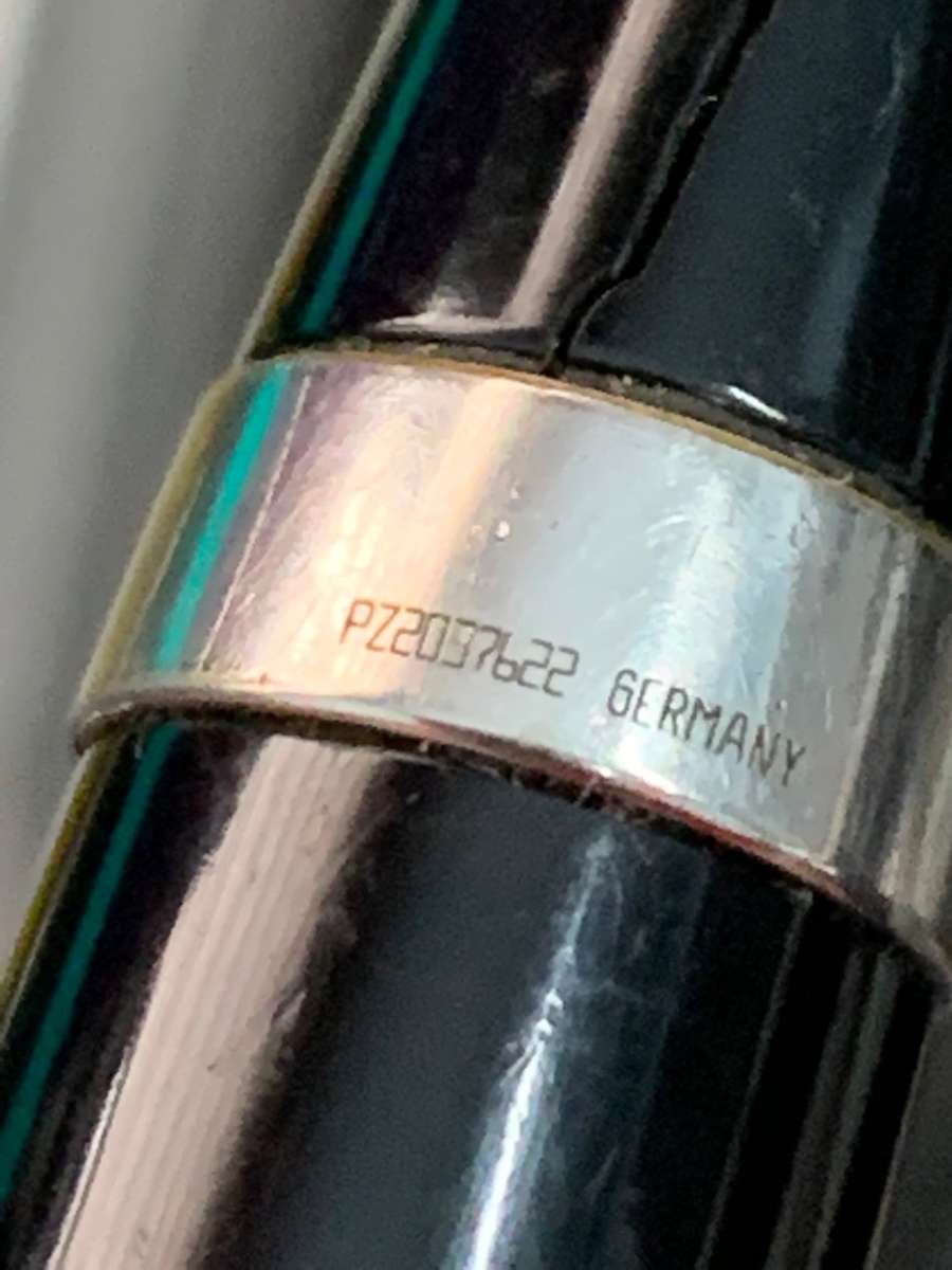 Montblanc Boheme Black with blue stone ballpoint pen and Roller Ball Pen Twin Set