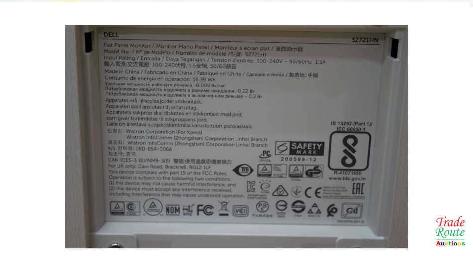 DELL S2721HN 27" Full HD (1920 x 1080) IPS LED Monitor / Ultra Thin Bezels / AMD Radeon FreeSync