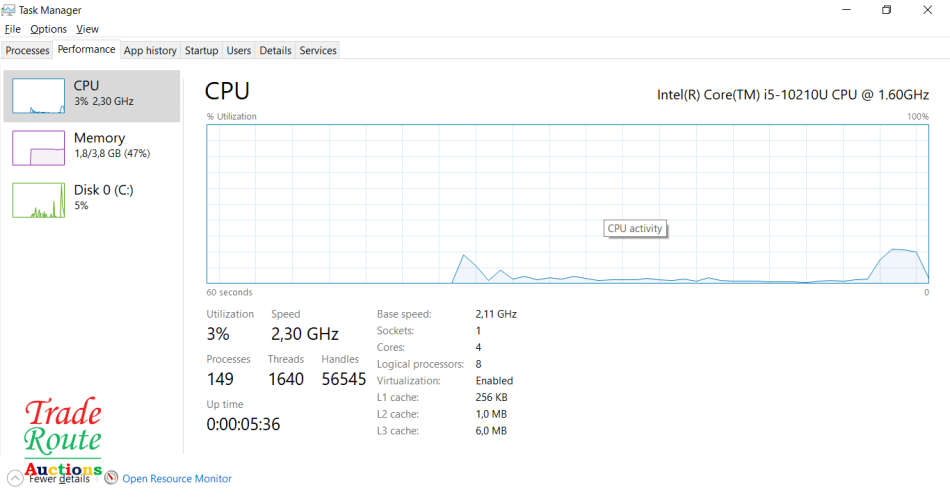 HP Laptop 15-DA2XXX 15.6inch LAPTOP | Core i5 10210U 1.6Ghz 10th Gen |  4GB RAM | 1TB HDD