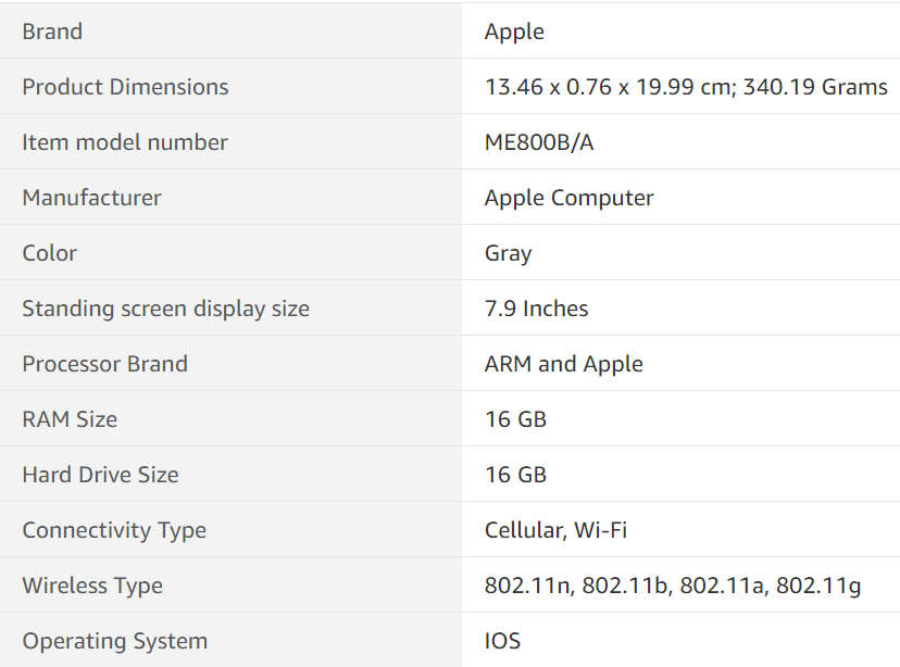 Apple ME800B/A - iPad mini 2 with Retina display Wi-Fi + Cellular 16GB - Space Grey