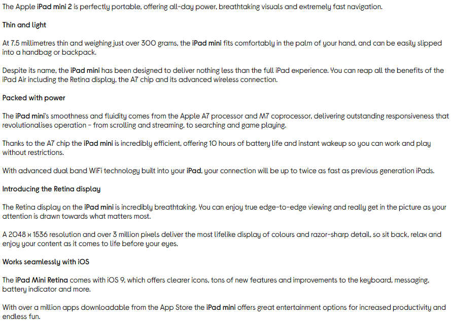 Apple ME800B/A - iPad mini 2 with Retina display Wi-Fi + Cellular 16GB - Space Grey