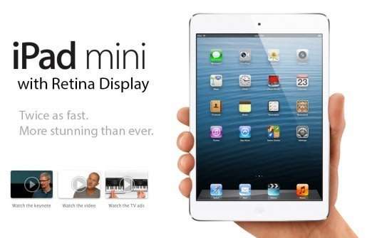 APPLE IPAD MINI 2 | ME800HC/A  with Retina display Wi-Fi + Cellular 16GB
