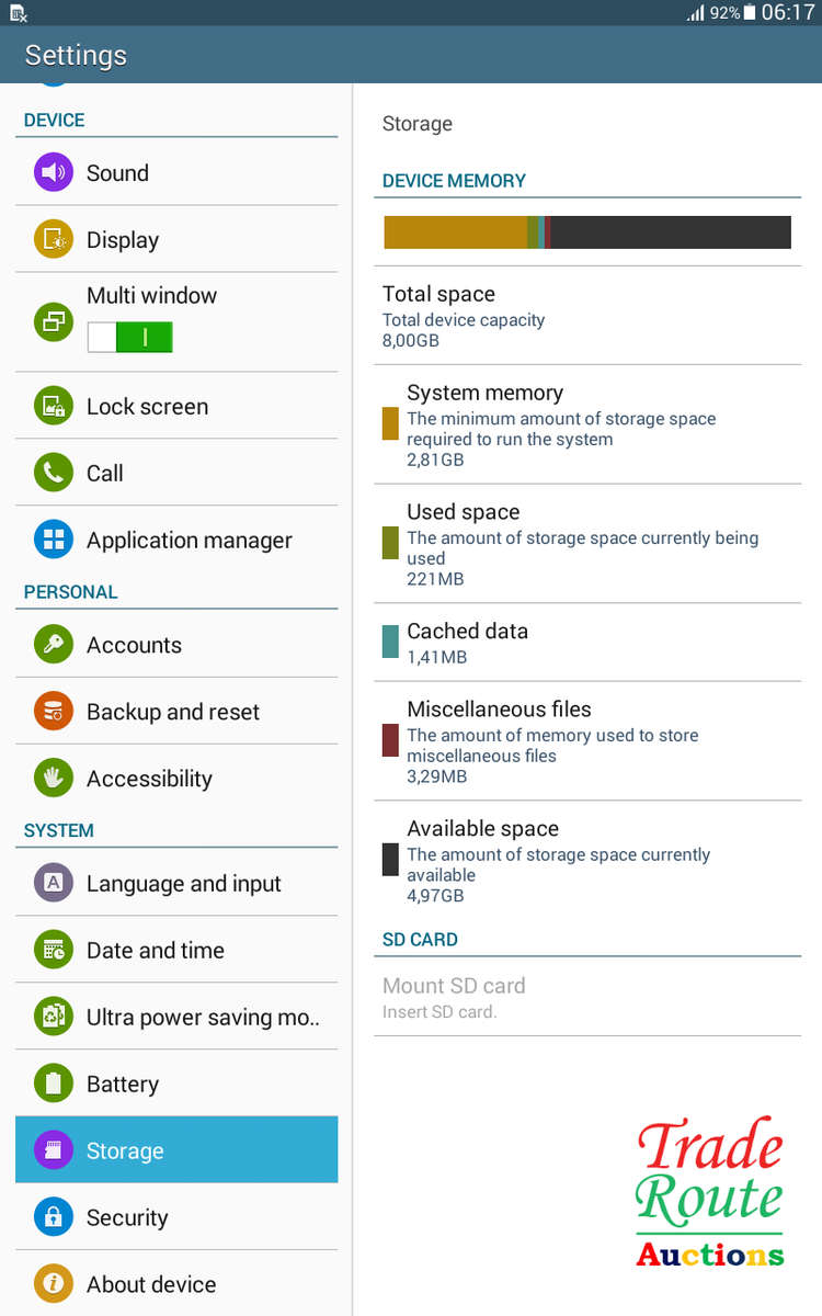 SAMSUNG GALAXY TAB E | 3G + WIFI | 8GB | PEARL WHITE | 9.6" | SM-T561 * Make Phone Calls *
