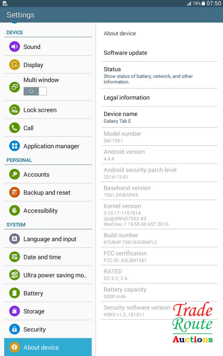 Make Phone Calls ** SAMSUNG GALAXY TAB E | 3G + WIFI | 8GB | BLACK | 9.6` | SM-T561