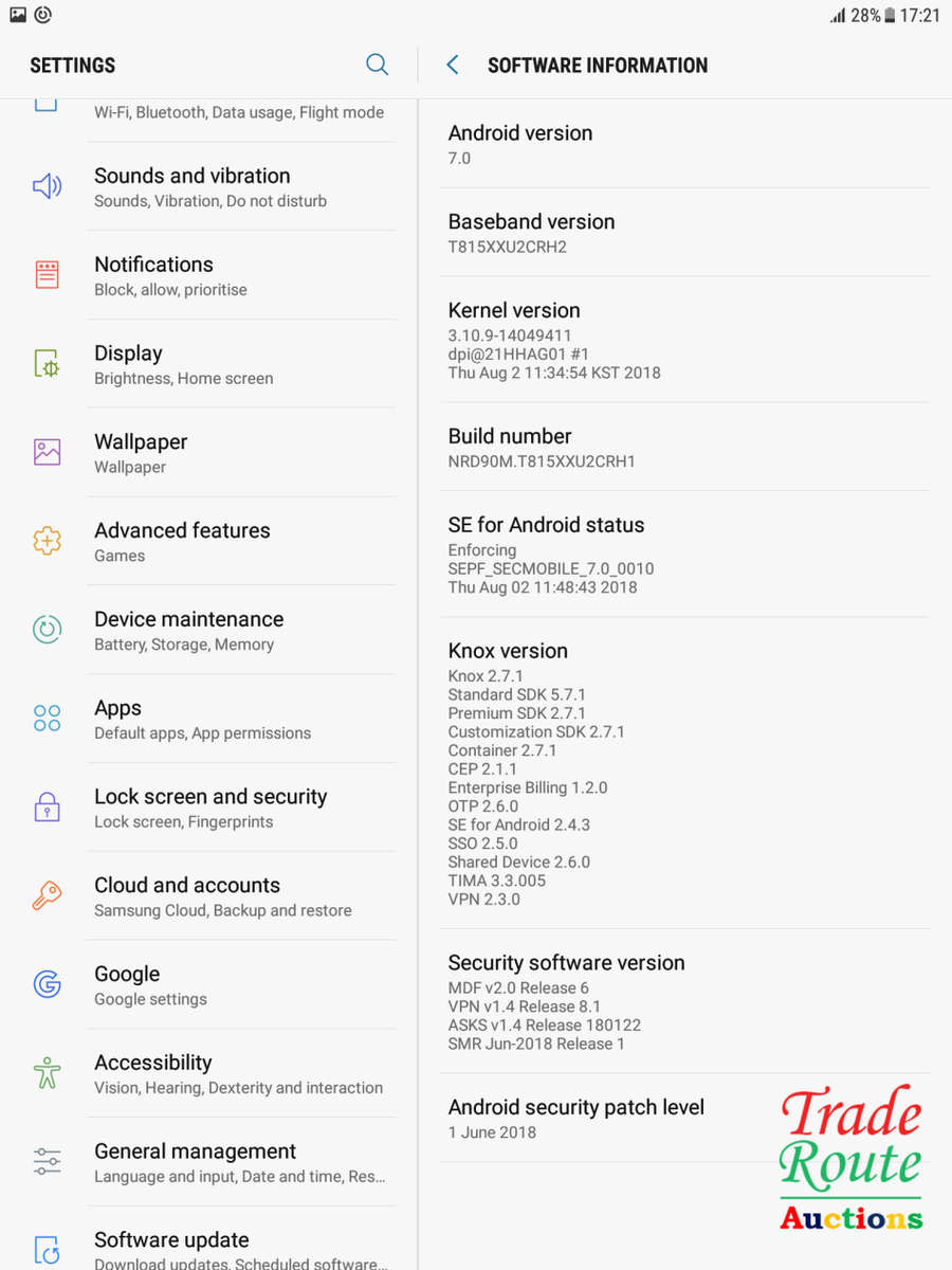 Samsung Galaxy Tab S2 9.7 - SM-T815