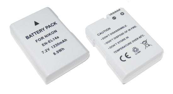 EN-EL14a replacement Battery for Nikon D3100, D3200, D3300, D3400 D5100, D5200, D5300, D5500, D5600