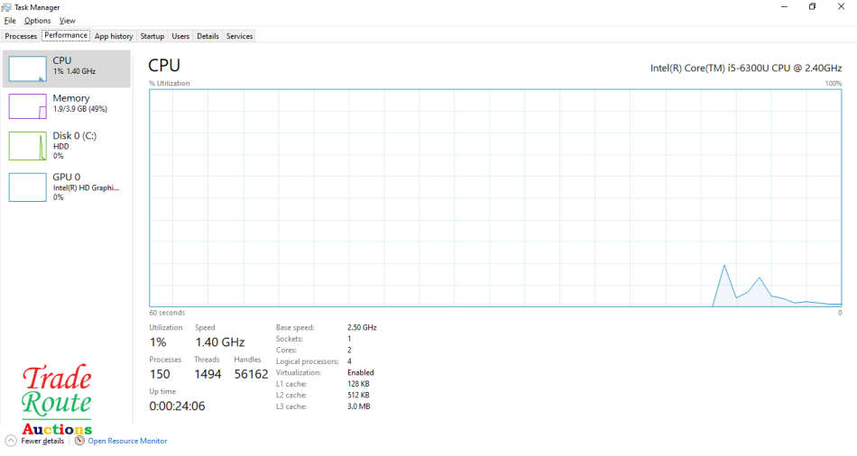 DELL LATITUDE E5470 | CORE i5 6300U 6th Gen 2.4GHz | 4GB RAM | 500GB HDD | HDMI | LAPTOP