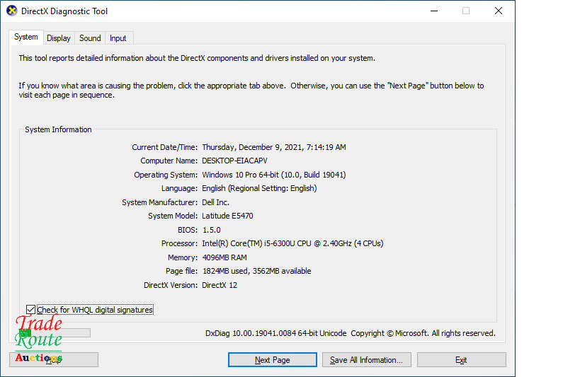 DELL LATITUDE E5470 | CORE i5 6300U 6th Gen 2.4GHz | 4GB RAM | 500GB HDD | HDMI | LAPTOP