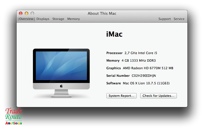 Apple iMAC | 21.5 INCH | Core i5 2.7Ghz * ALL IN ONE DESKTOP COMPUTER * AMD Radeon HD