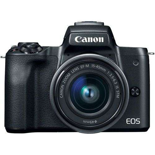 Canon EOS M50 24.1MP Mirrorless Camera with 15-45mm IS STM Lens - Black