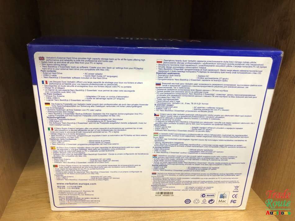 Verbatim 500GB USB2 External Hard Drive | Brand New | External Drive 5000GB GO HDD